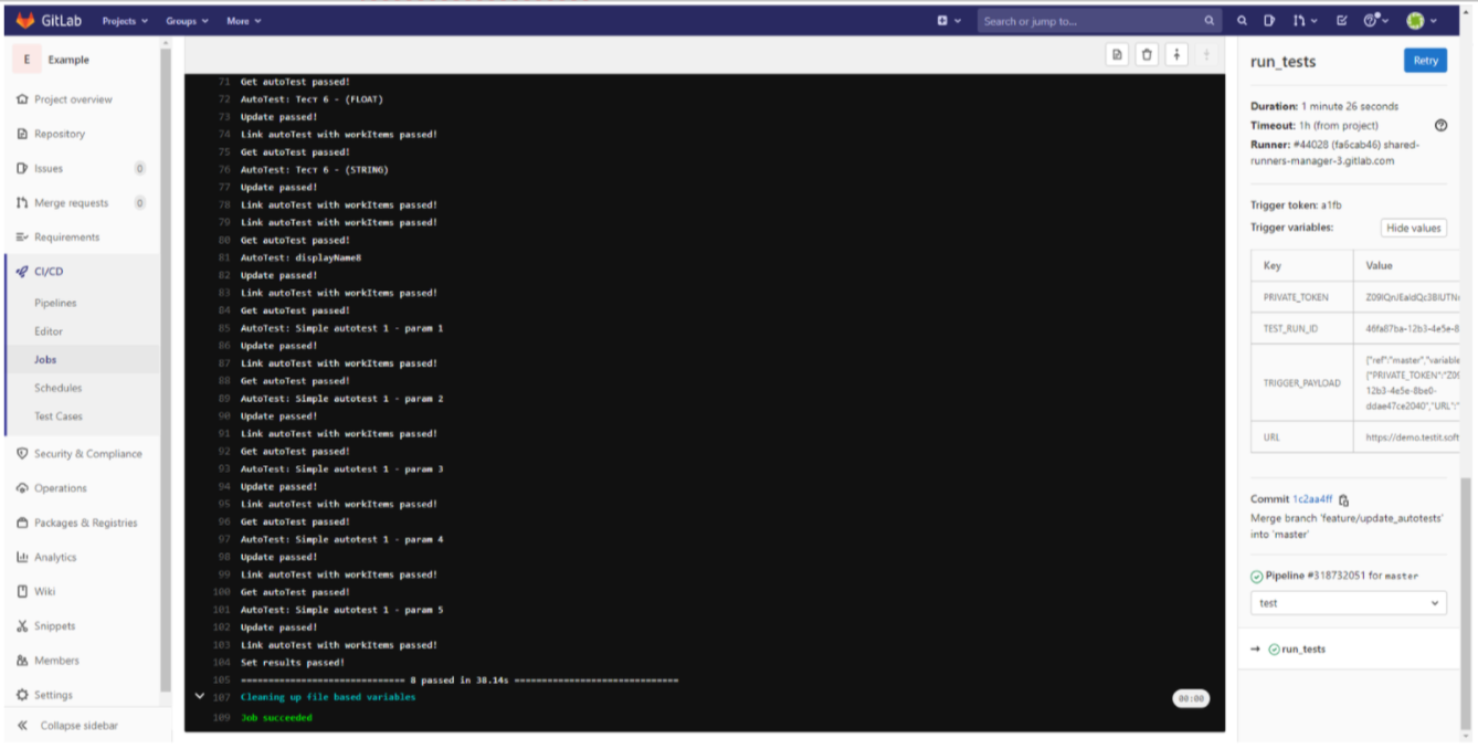 Запуск автотестов из Test IT в интеграции с фреймворком PyTest и Gitlab CI
